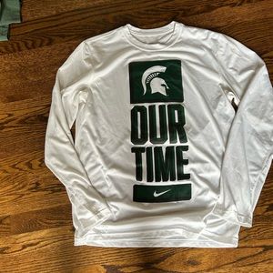 Men’s polyester long sleeve MSU t-shirt
